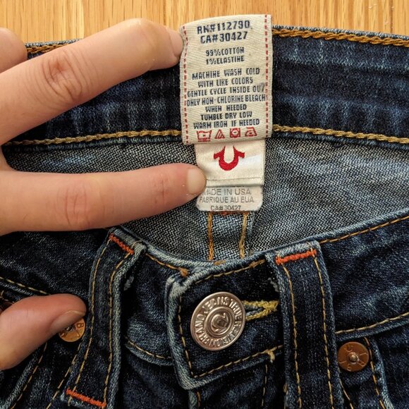 True Religion Jeans - Billy Low-Rise Flap Pocket Straight Leg - Size 25 - Petite - Picture 6 of 9